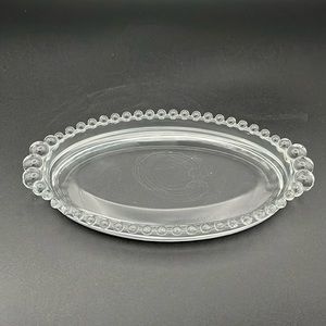 Vintage Imperial Crystal "Candlewick" tray. 9 1/4” X 5 1/4”.